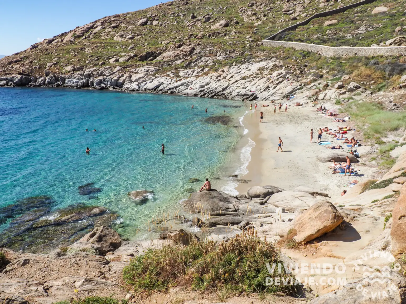 Cala de Kapari, una de las calas más bonitas que ver en Mykonos en 3 días